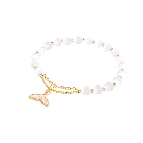 Minimalist Retro Style Bracelet Imitation Crystal Beads Women's High-End Personality Pearl Resin Versatile Hanfu Matching Accessory
