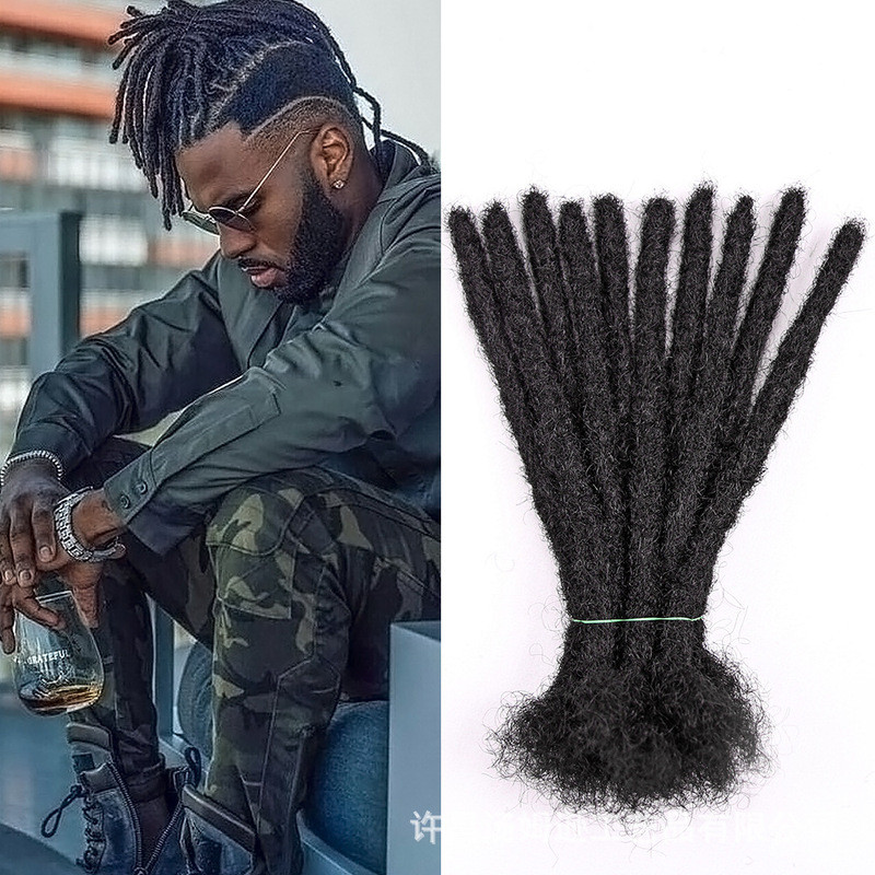 Factory direct human hair hand crocheted dirty braids spot pure human hair dirty braids 0.6cmdreadloc