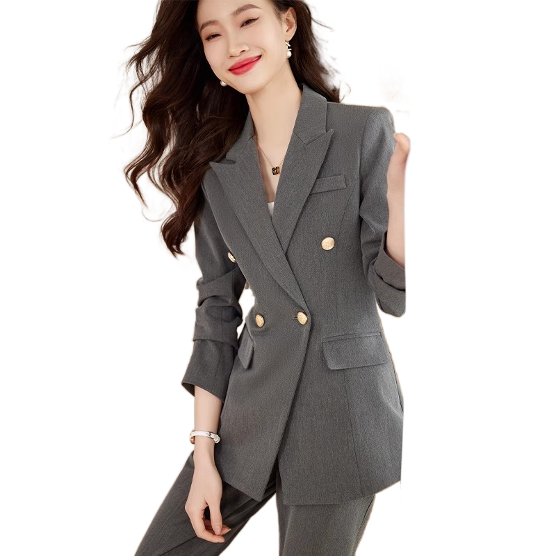 Grey Business Suit suit Women's Senior Sense 2025 New Interview Dress Suit Jacket Temperament Work Clothes