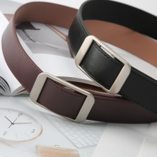 韩版新款无孔皮带女装饰简约百搭休闲学生牛仔裤腰带男免打孔ins