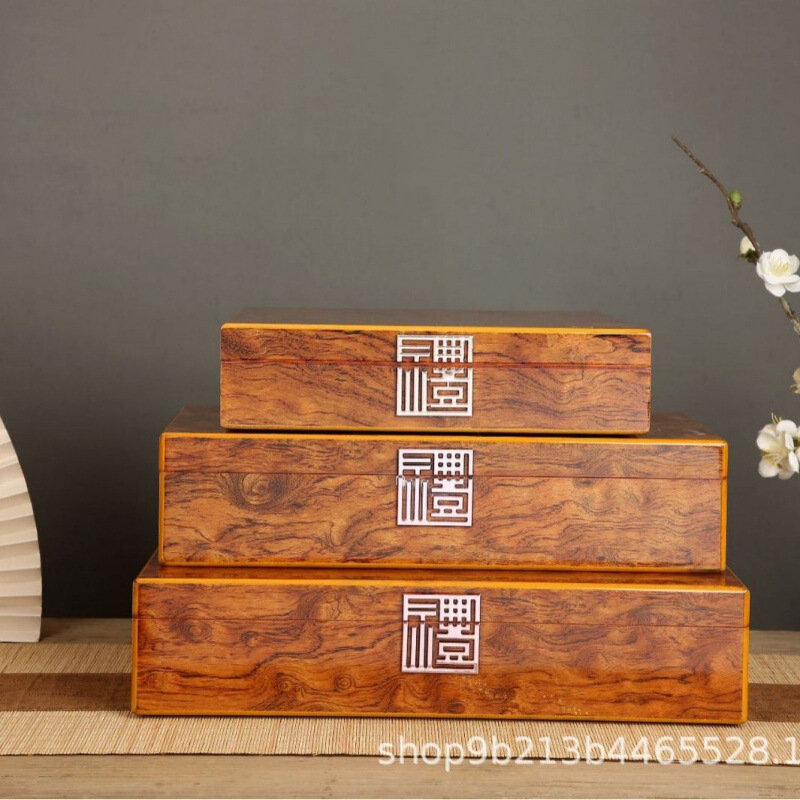 高級ギフトボックス 塗装木箱 小缶茶ギフトボックス 空箱 18缶 24本 30缶 特産品・漢方薬用汎用包装箱|undefined