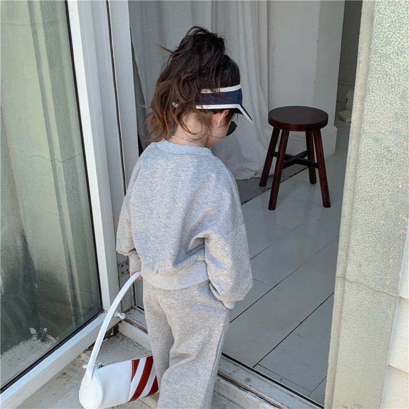 Korean Children's Casual 2023 Autumn New Product Baby Fashionable Sports Two Piece Set for Boys and Girls Fashion_voghion.com