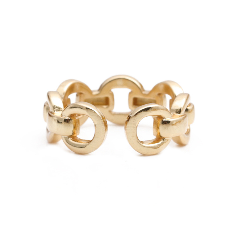 Korean Retro Simple Chain Shape Ring display picture 4