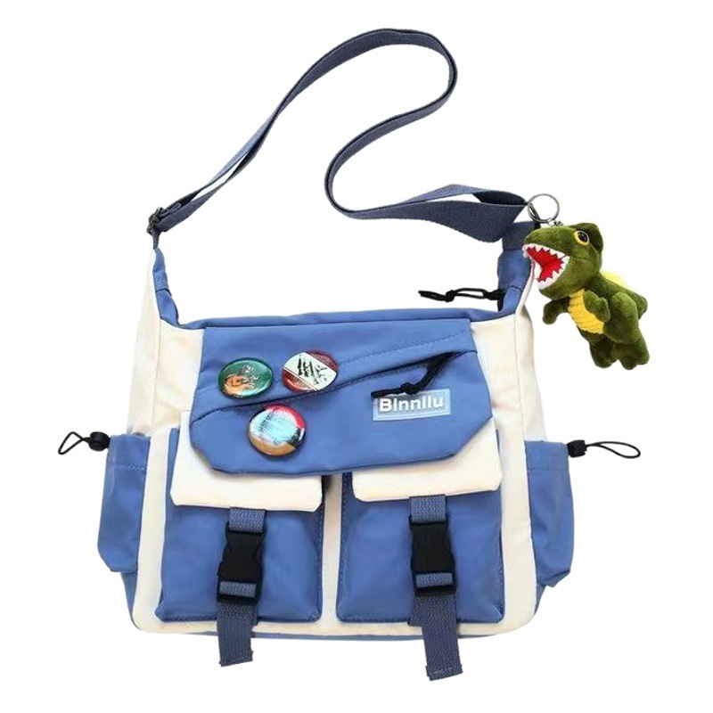 Bolsa de mensajero Marca de moda masculina de gran capacidad otoño e invierno Nueva bolsa de hombro de ins Bolsa de mensajero casual japonesa Bolsa de hombro pequeña versátil