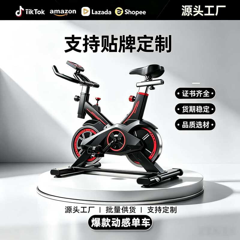 2026 New Cross-Border Model of Silent Spinning Bike for Home Use with Fully Enclosed Flywheel, Indoor Exercise and Weight Loss Equipment