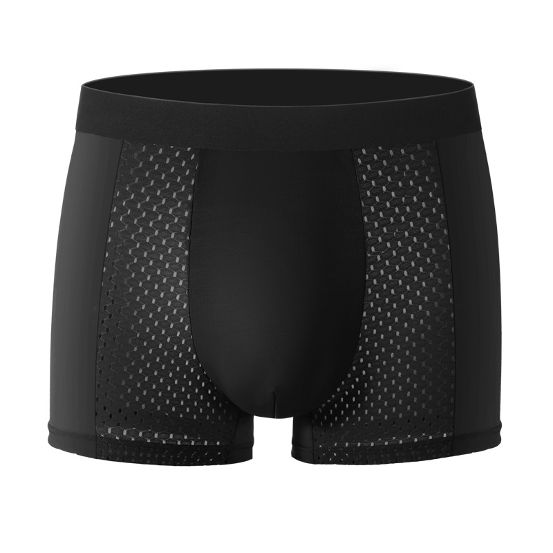 Herrars boxerkalsonger ice silk mesh ventilerande sommar_voghion.com
