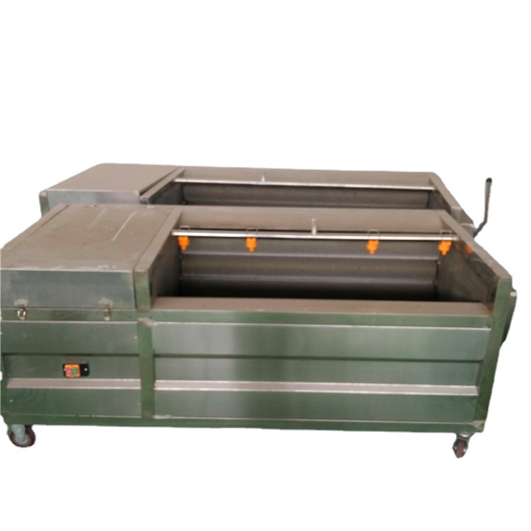 Equipo de limpieza de sedimentos para la limpieza de jengibre de patata, máquina de limpieza de rodillos de pelo de rizoma, máquina de limpieza automática de raíz de loto