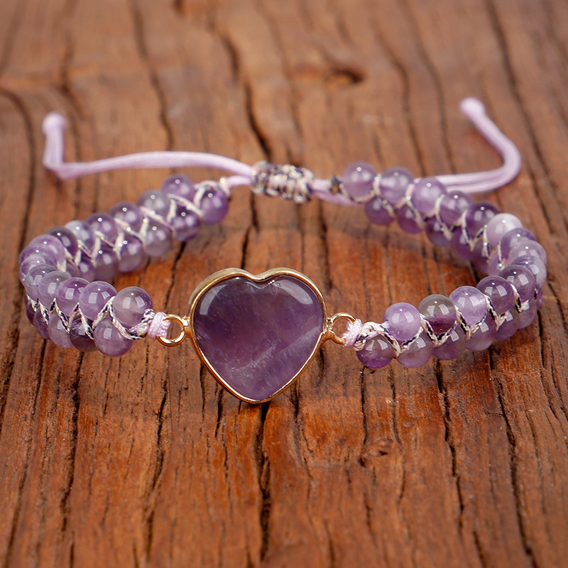 Fashion Heart Shape Stone Knitting Womenu0027S Bracelets