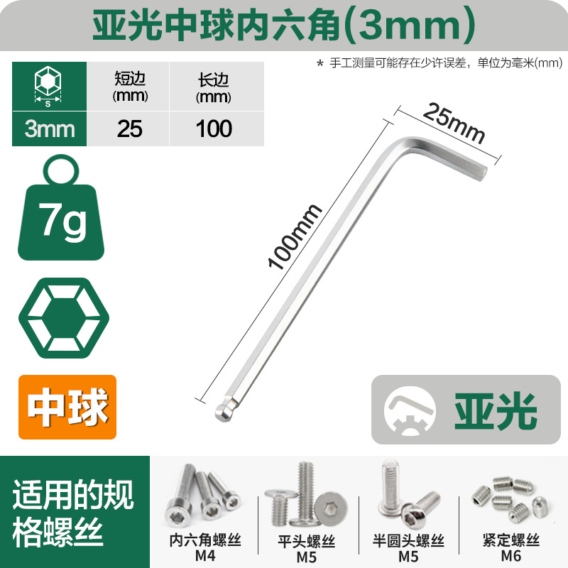 Mediados de longitud 3mm(25*100)