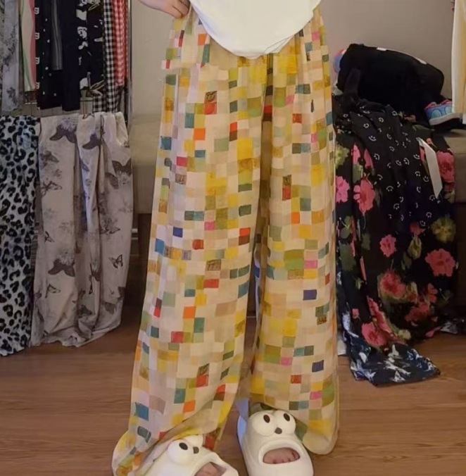 [5 días de preventa] [Pantalones de seda de algodón] Pantalones de pijama de seda de algodón para mujer