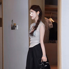正奇特服饰/张元一同款女装辣妹修身显瘦卡通印花针织衫女夏季冰