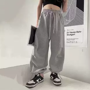 Летние тонкие ретро-брюки для отдыха, корейский стиль, для подростков, свободный прямой покрой