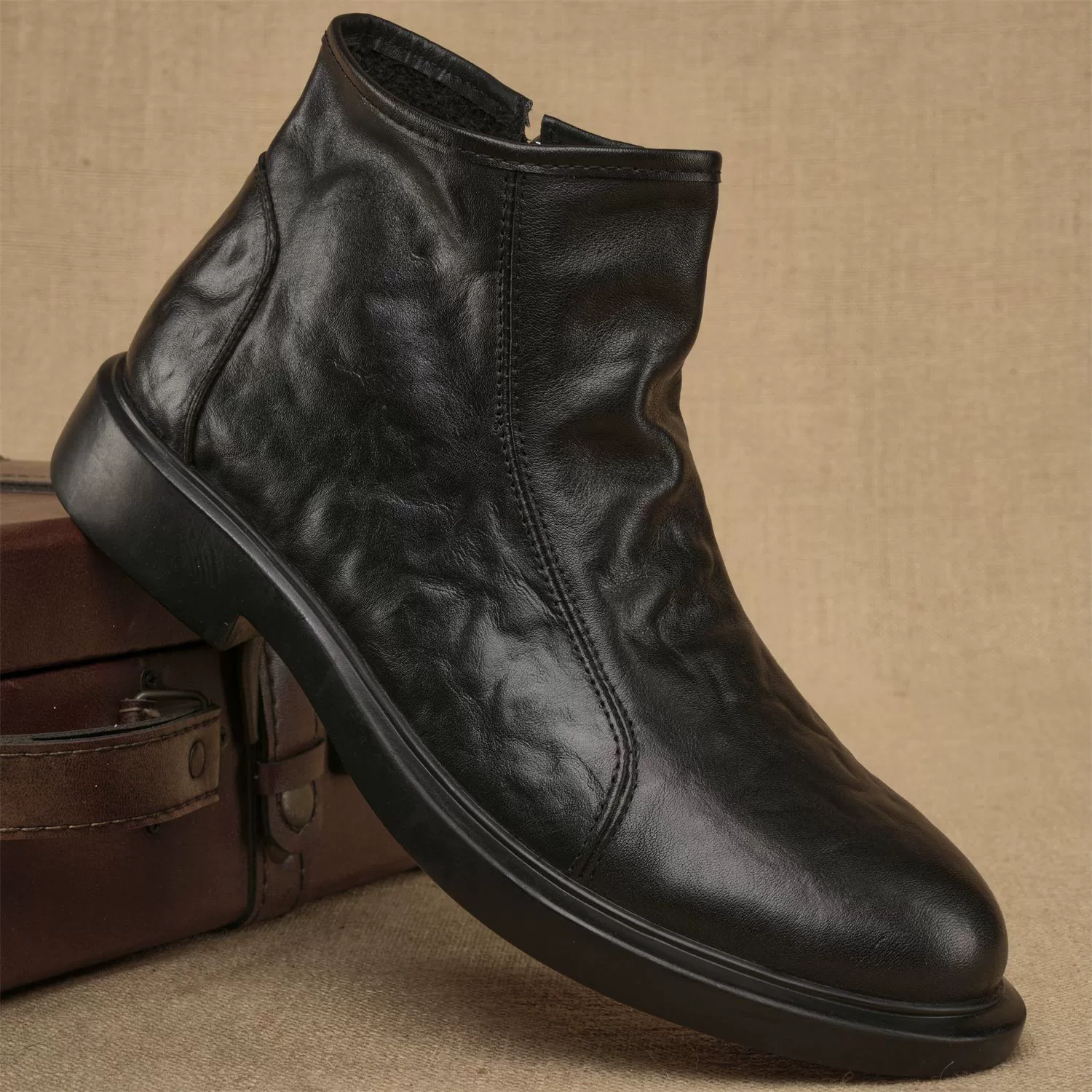 Ручной рисунок Мартин сапоги мужской кожаный слой из коровьей кожи внешней торговли высокая обувь дышащая повседневная однослойная кожаная обувь модные мужские сапоги