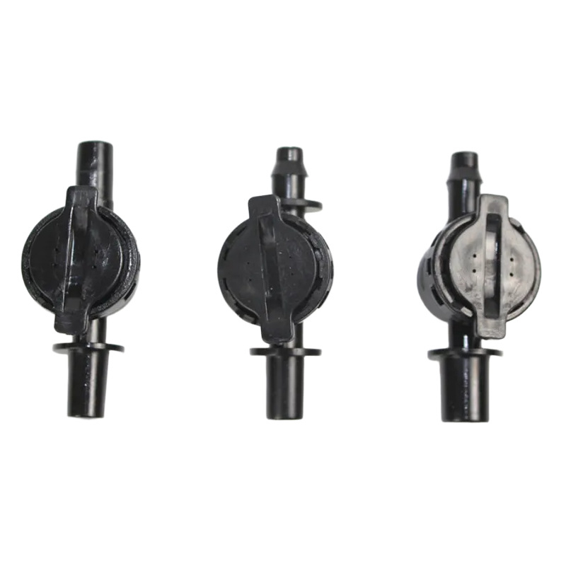 6mm 7.5mm barbado anti-goteo válvula de fuga invernadero colgante invertida rotación micro pulverización refractiva atomización micro pulverización