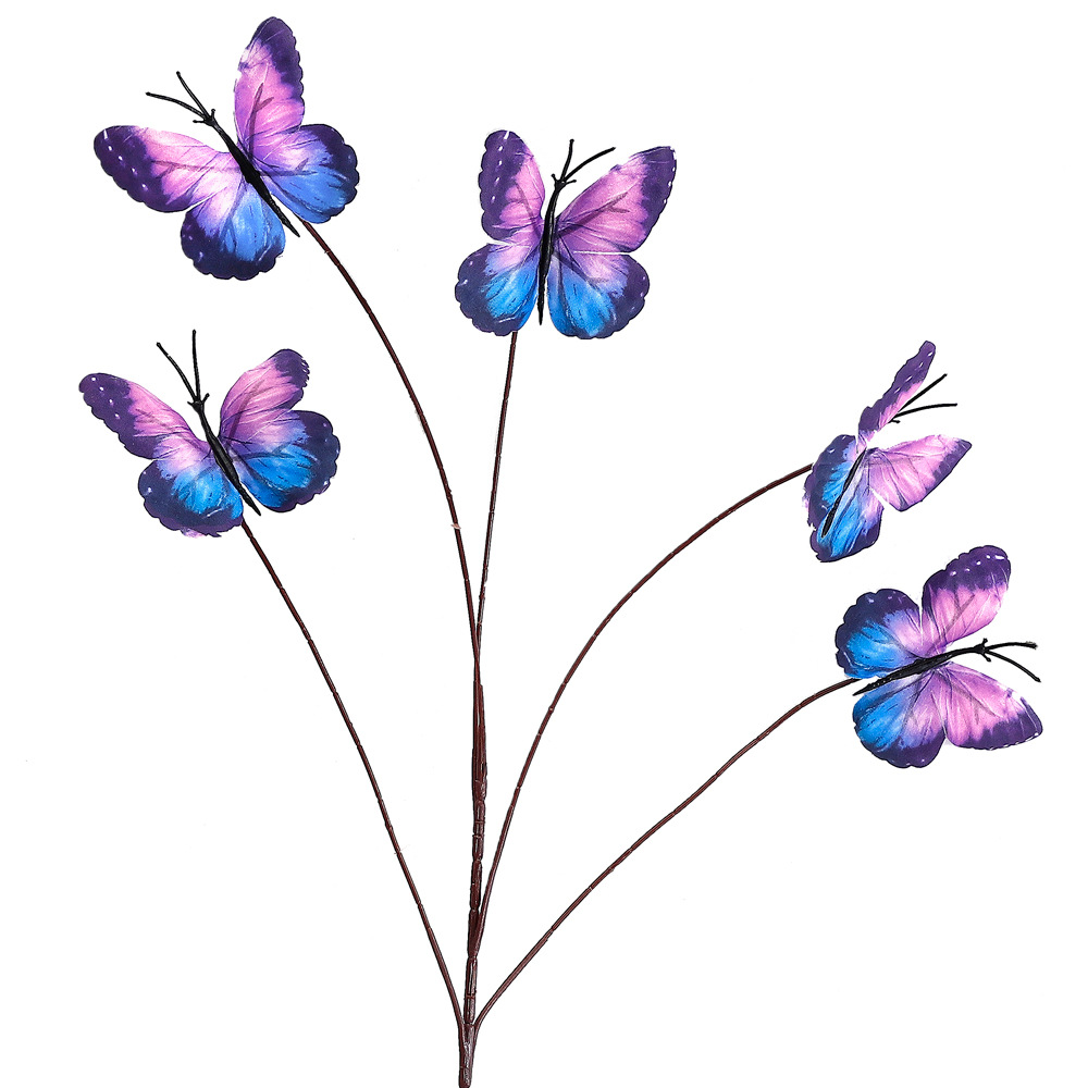 Xiyu imitación de flores 5 mariposas materiales de embalaje de ramo de flores decorativas para el hogar floristas materiales DIY hechos a mano
