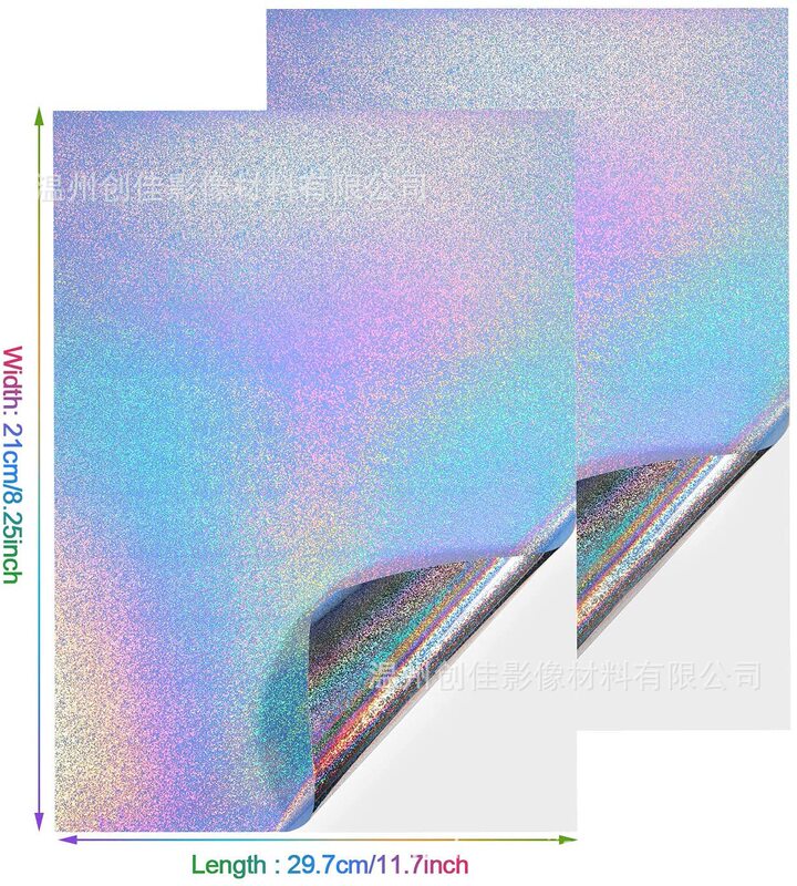 New Amazon Printable Holographic American Standard A4 Size Waterproof Sesame Dot Laser Vinyl Inkjet Printing Sticker