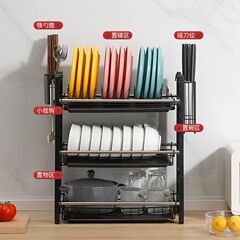 碗筷收納盒放碗碟架碗架瀝水架廚房碗筷碗架子多功能放碗櫃碗盤架