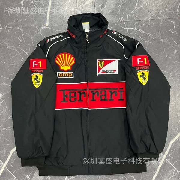 Black shell-heavy embroidery thick style