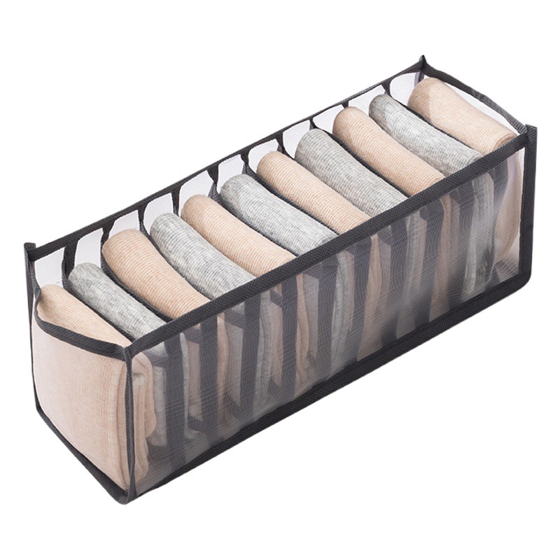 Ropa de almacenamiento de rejilla de jeans caja de almacenamiento de compartimiento de tipo cajón caja de almacenamiento de ropa interior bolsa de almacenamiento bolsa de compartimiento de ropa