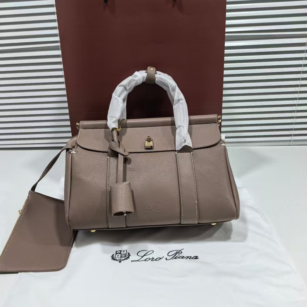 Cross-border New DESIGNBAG Women's Briefcase Luxury LP 32 Semi-Handmade Cowhide Commuter Tote Handbag - Thumbnail 4