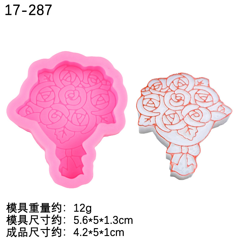Rose Tulip flor de cerezo ramo girasol modelado molde de silicona epoxi molde de yeso molde de aromaterapia