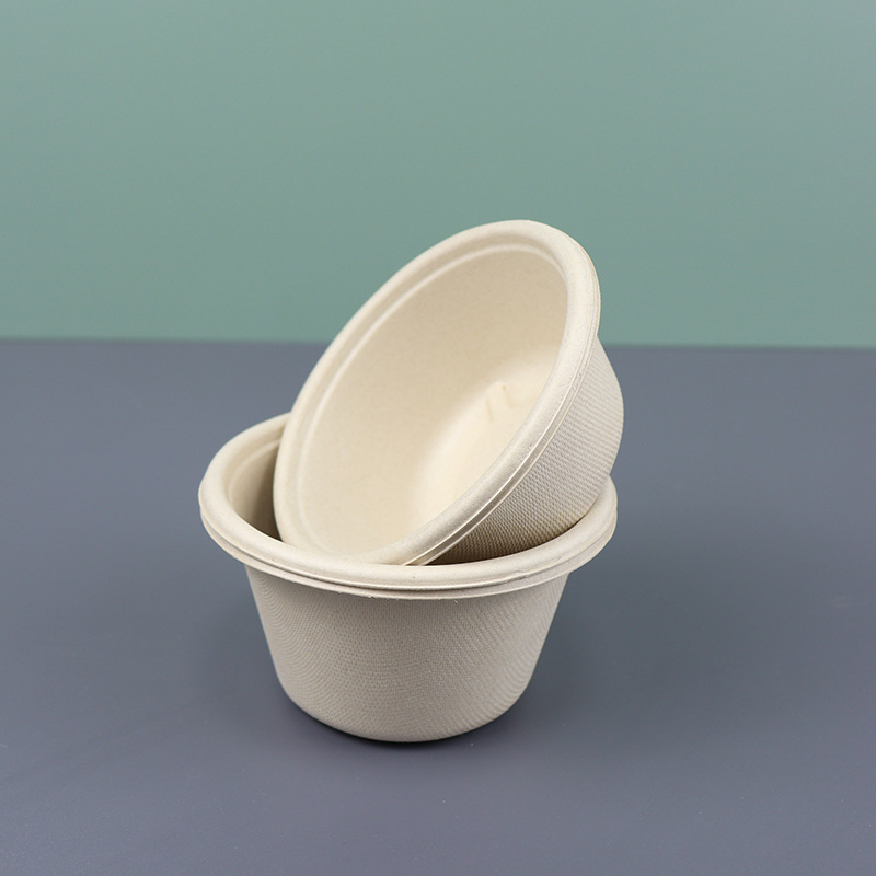 Tazón de batido de ensalada degradable desechable