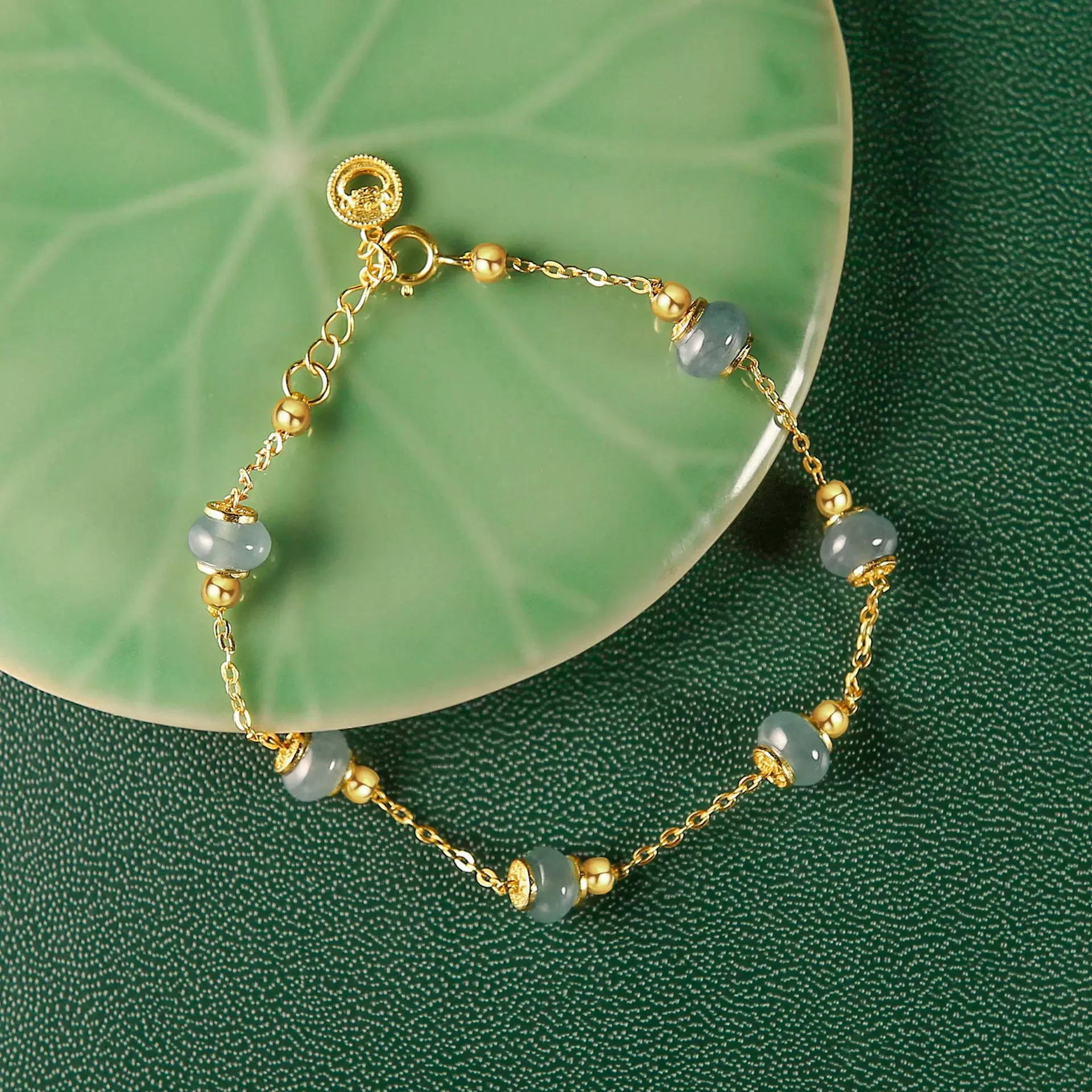 diy手工设计穿搭原创翡翠六字真言手链款手串首饰配饰新中式百搭