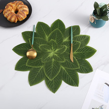 新款创意仿真树叶西餐垫 EVA日式防水防油隔热垫 ins风家用餐桌垫