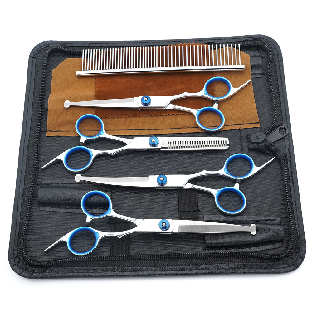 Ventas directas de fábrica de tijeras para mascotas, tijeras para cortar el pelo para perros, tijeras para cortar el pelo, tijeras de dientes delgadas para gatos, tijeras de aseo para mascotas