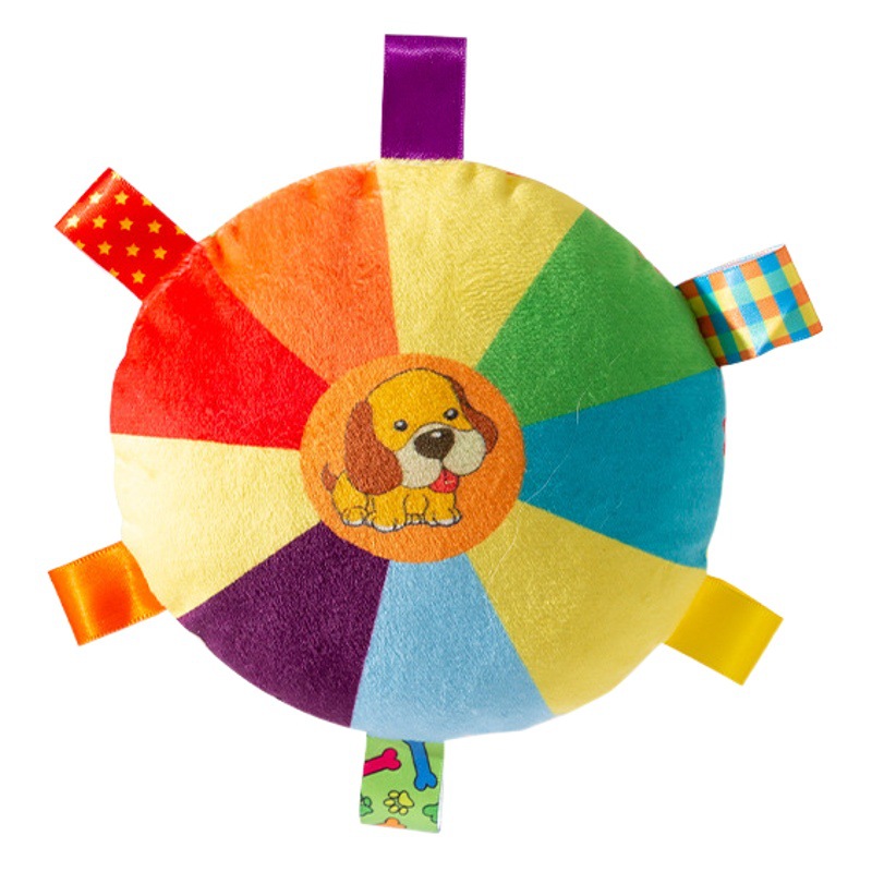 Disco de sonido de felpa para perros, juguetes de Frisbee, auto-hola, alivio del aburrimiento, molienda, entrenamiento de mascotas resistentes a las mordeduras, Corgi Teddy image 1