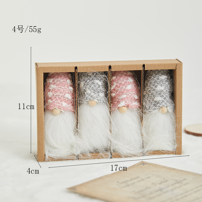 Niña de Navidad hombre viejo muñeco de nieve colgantes niños regalos en caja de Navidad árbol de Navidad colgantes colgantes