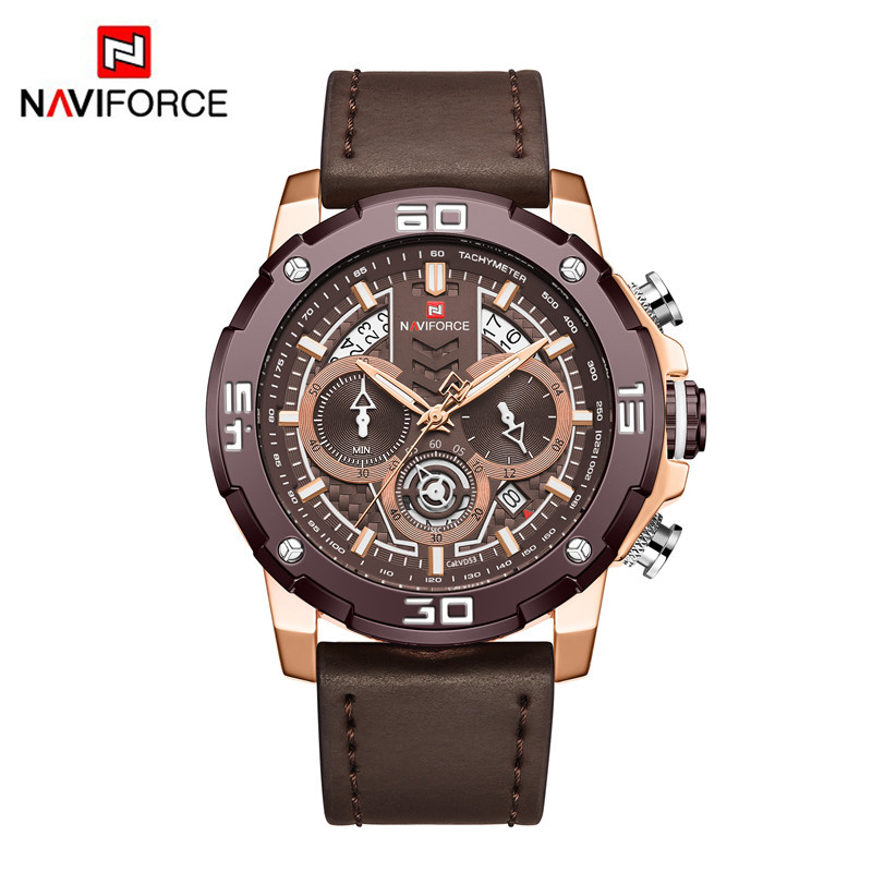 NAVIFORCE lingxiang 9175 nuevo calendario multifunción de seis pines impermeable deportes movimiento de cuarzo reloj de los hombres