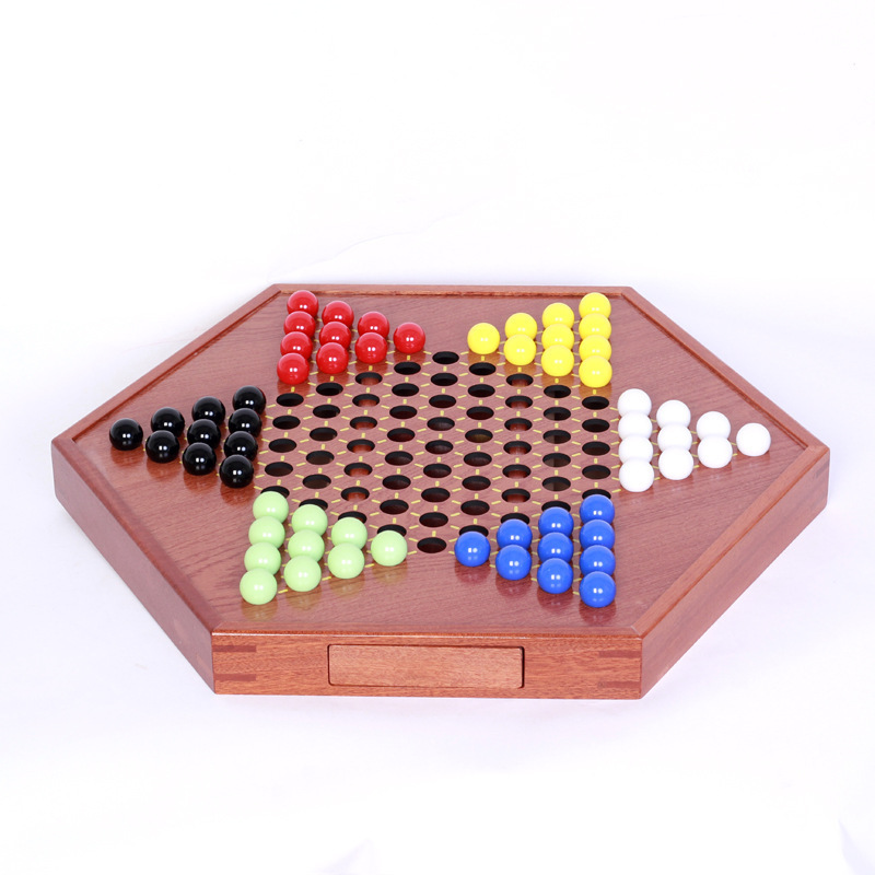 Checkers wooden chessboard chess game toys educational board game personal interaction factory direct sales a variety of styles one generation