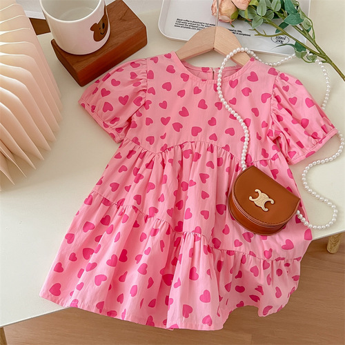 Little Girls' Summer Dress 2024 New Arrival Children's Fashion Cute Girls Thin Princess Dress for Young Children