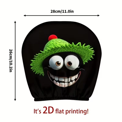 Hat-Wearing Expressions, Elastic, Stain-Resistant, Durable, Universal seat cover - 22-double-sided-printing-1pc-26cm28cm