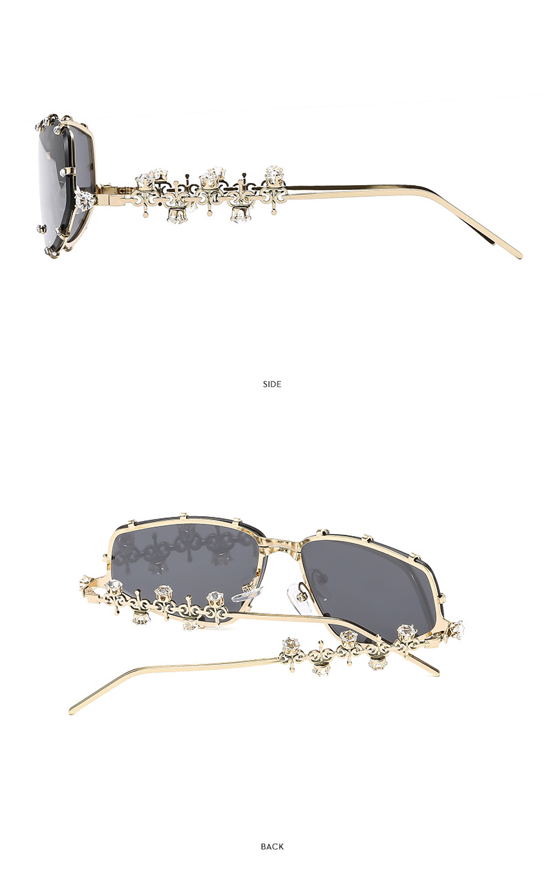 45g Weight Full Frame Glasses Structure Sunglasses, Glasses Classification PC, UV400 Protection Lens Material Special-Shaped Mirror Glasses Style Outdoor, Travel Occasion Solid Color Pattern Unisex Gender Rhinestone Design Streetwear Style Streetwear Solid Color PC UV400 Protection Special-Shaped Mirror Rhinestone Full Frame Women's Sunglasses 14