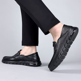 Обувь для кожаной обуви, летние дышащие универсальные лоферы для отдыха, мягкая подошва