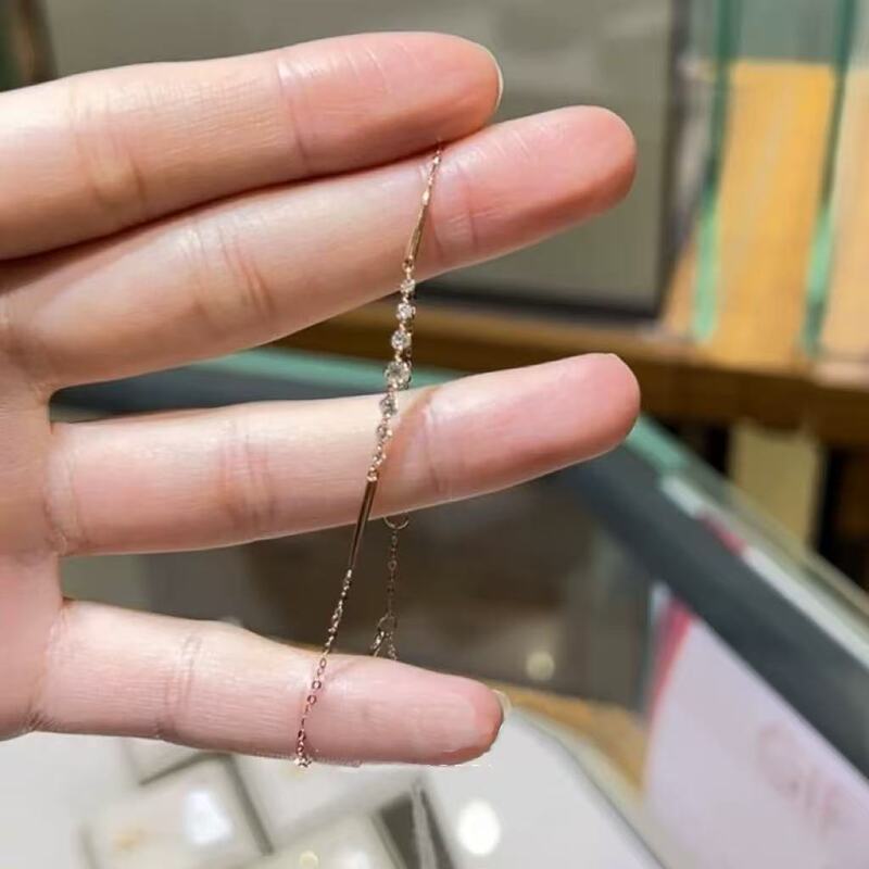 Gold 7 Sparkling Diamond Ultra-Fine Bracelet Women's Ruili Accessible Luxury Exquisite Hand Jewelry Accessories Gold 7 Sparkling Diamond Ultra-Fine Bracelet Women's Ruili Accessible Luxury Exquisite Hand Jewelry Accessories