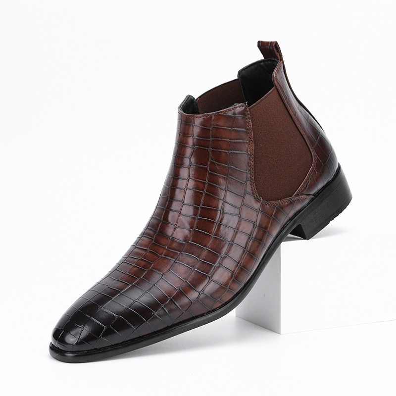 Stivali da uomo Scarpe da uomo con testa quadrata piccola tutti gli stivaletti da uomo alla moda_voghion.com