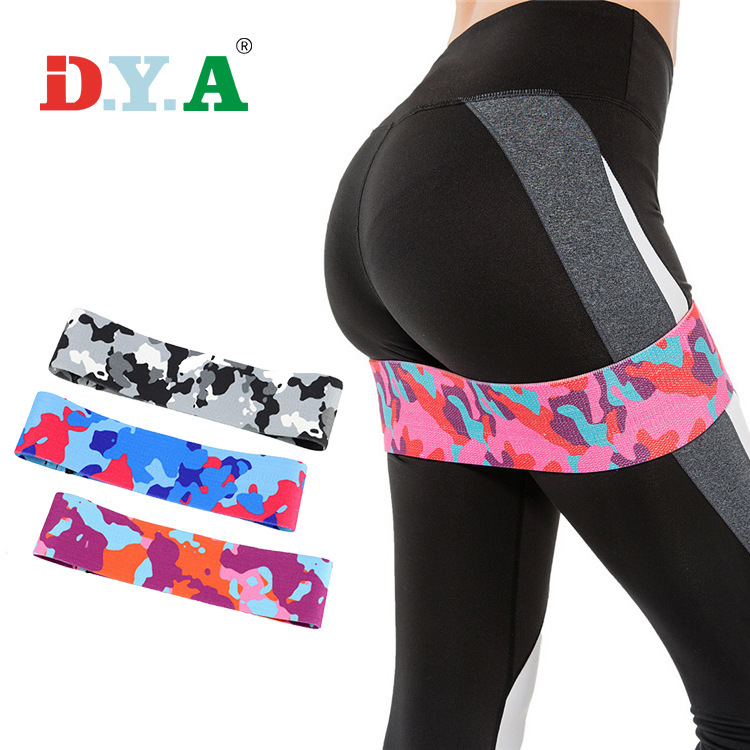 迷彩瑜伽深蹲练臀美腿防滑乳胶圈深蹲弹力阻力瑜伽拉力深蹲练臀带