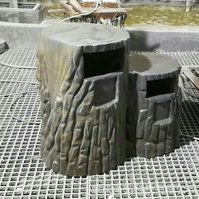 玻璃钢树桩垃圾桶果皮箱景区使用环卫垃圾箱厂家制作直供成品收纳
