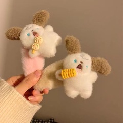 叫び子犬ヘアクリップ女性サイド前髪bbクリップ秋冬かわいいベルベット額ヘアピン甘い学生ヘアアクセサリー