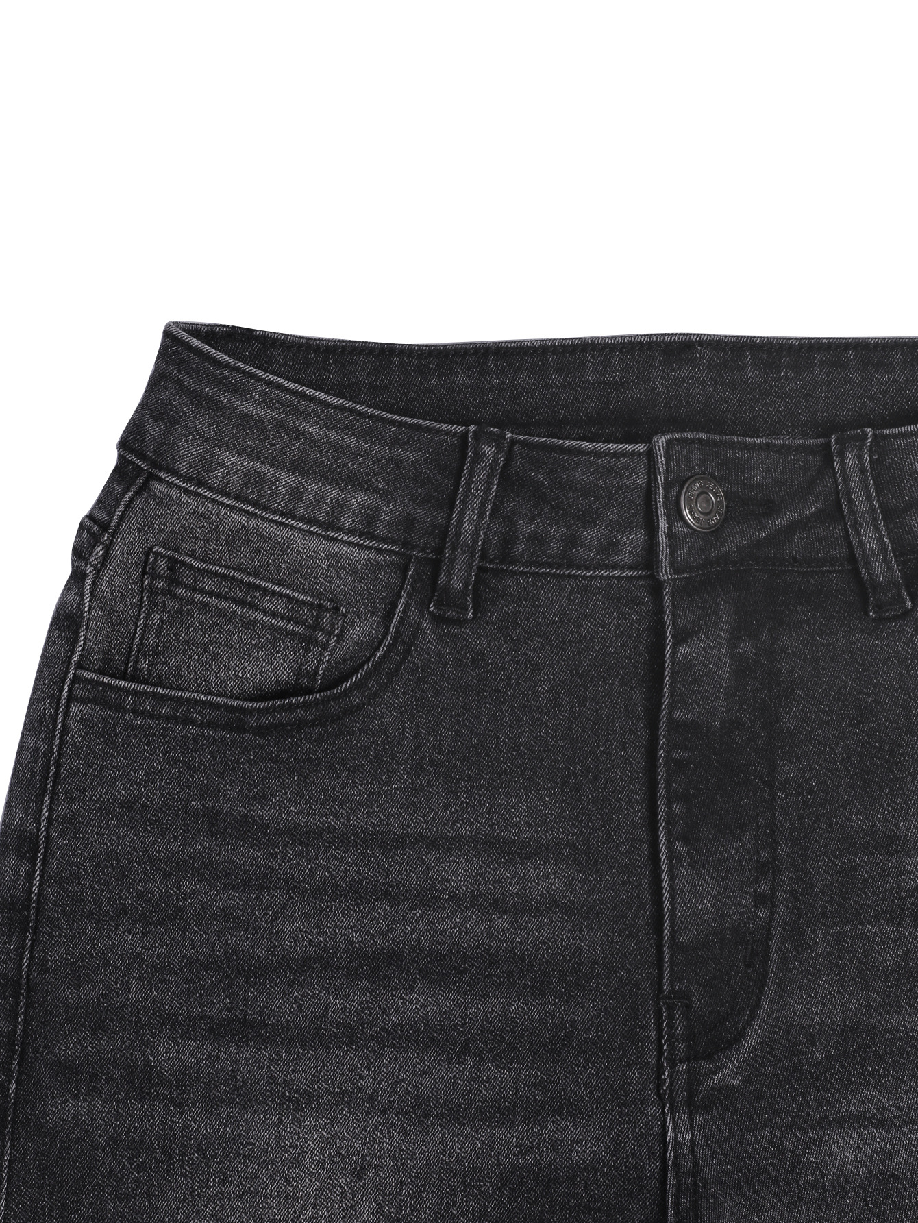 Women's Grey Stretch Flared Jeans High Waisted Vintage Bootcut_voghion.com