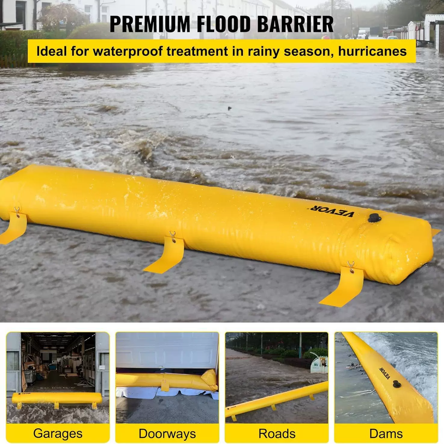 跨境防洪坝便携抗汛救灾防汛水袋PVC软体囊移动式挡水墙PVC拦水坝