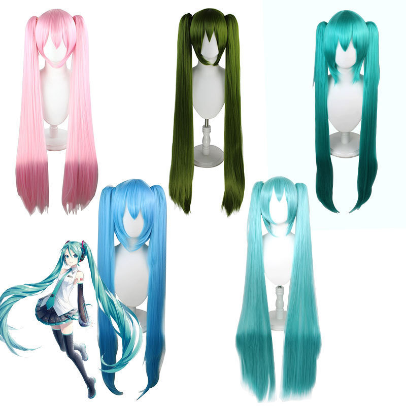 Hatsune Miku Cosplay Wig, Long Straight Hair with Double Ponytails, Multiple Colors Available, Factory Direct Supply, Bulk Purchase Negotiable Hatsune Miku Cosplay Wig, Long Straight Hair with Double Ponytails, Multiple Colors Available, Factory Direct Supply, Bulk Purchase Negotiable