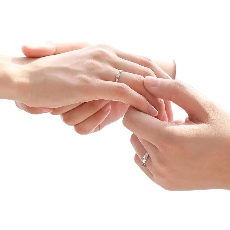 s925 Sterling Silver Infinite Love Couple Ring Mobius Ring Men's and Women's Light Luxury High-end Open Tail Ring