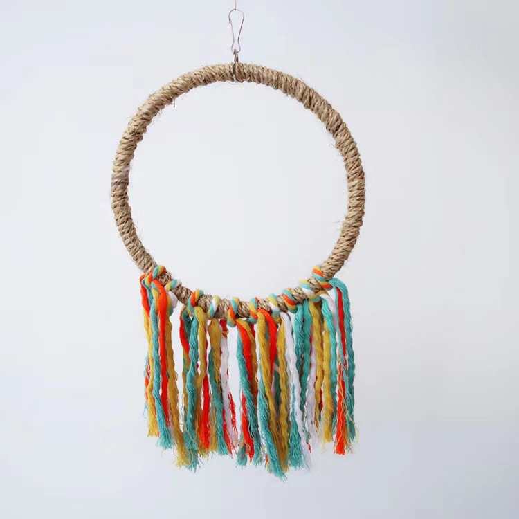 Small and Medium Parrot Toys,Toy Birds,Macrame Hanging Rings,Parrot Climbing Chewing Toys