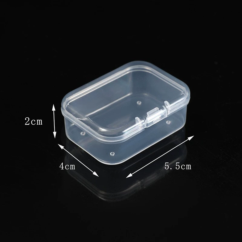 Transparent Plastic Storage Box for Earrings & Small Accessories, multiple square sizes 3.5–12.5 cm