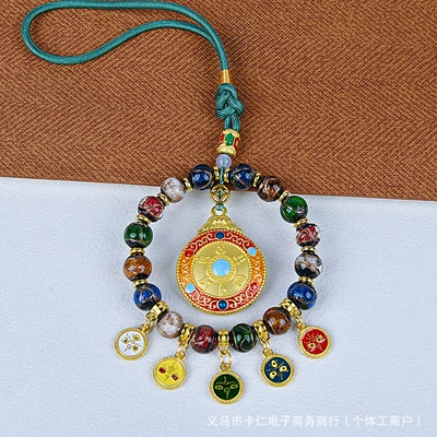 Car hanging — New Rotating Gourd Five-Way God - flying-saucer-six-character-mantra-scented-ash-glazed-car-hanger