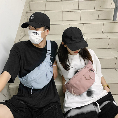 New Japanese style Harajuku workwear small shoulder bag waist bag Korean version ins Hong Kong style retro male and female student couple chest bag